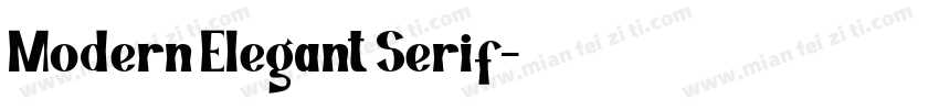 Modern Elegant Serif字体转换